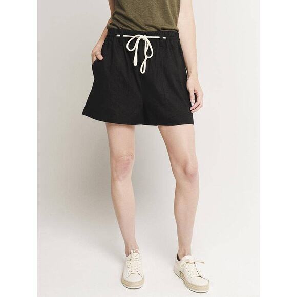NWT Vince High-rise Rope-tie Linen Shorts - Picture 1 of 9